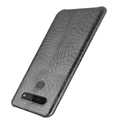 Crocodile Texture PU Leather Coated PC Phone Cover for LG K41S