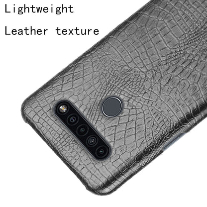 Crocodile Texture PU Leather Coated PC Phone Cover for LG K41S