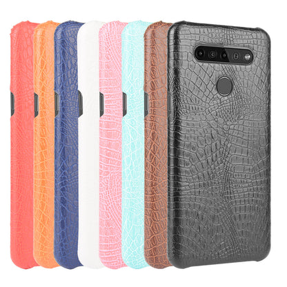 Crocodile Texture PU Leather Coated PC Phone Cover for LG K41S