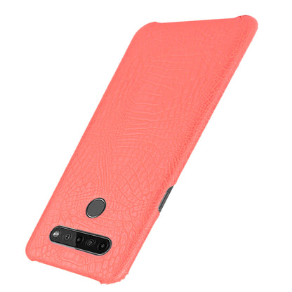 Crocodile Texture PU Leather Coated PC Phone Cover for LG K41S