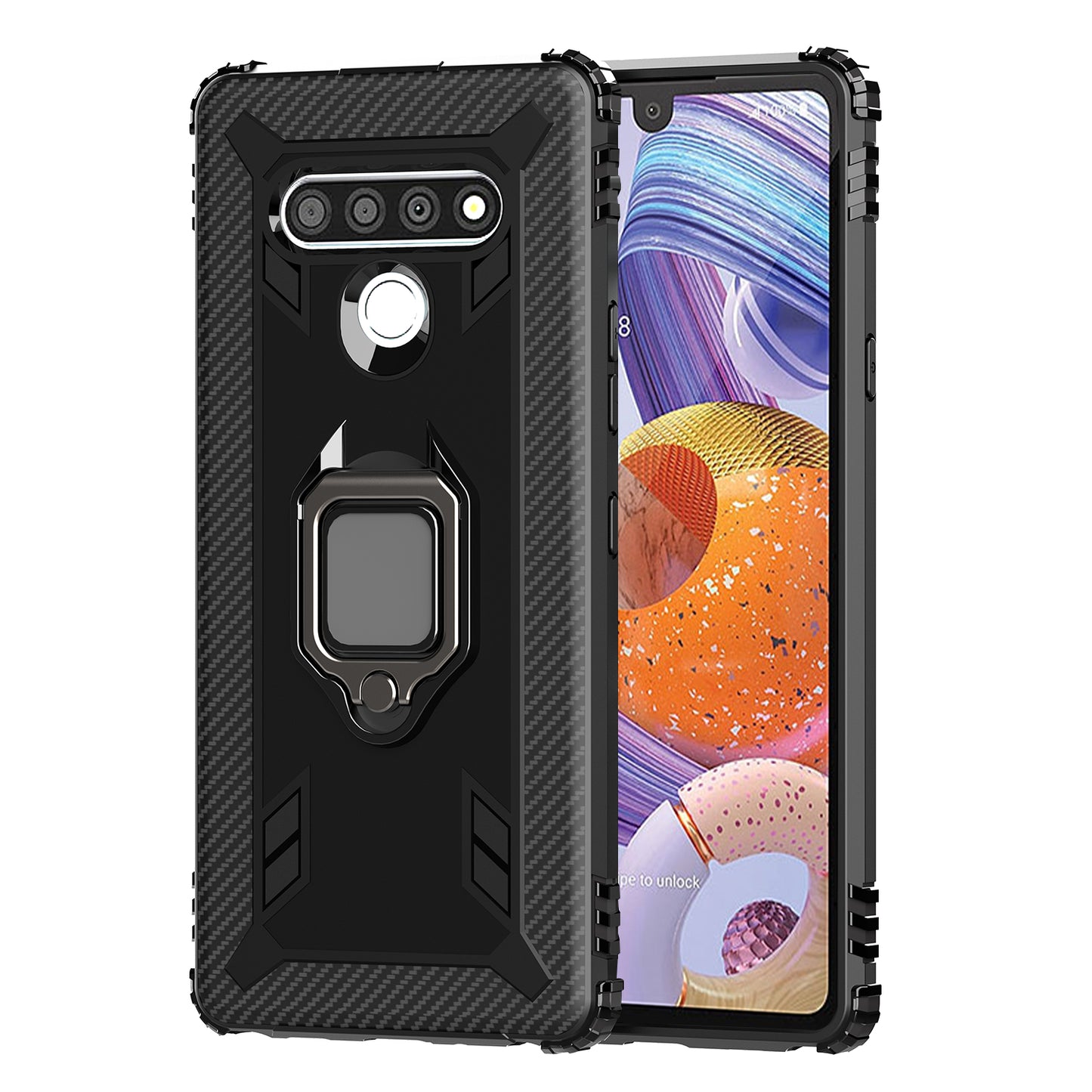 Finger Ring Kickstand TPU Shell Case for LG Stylo 6