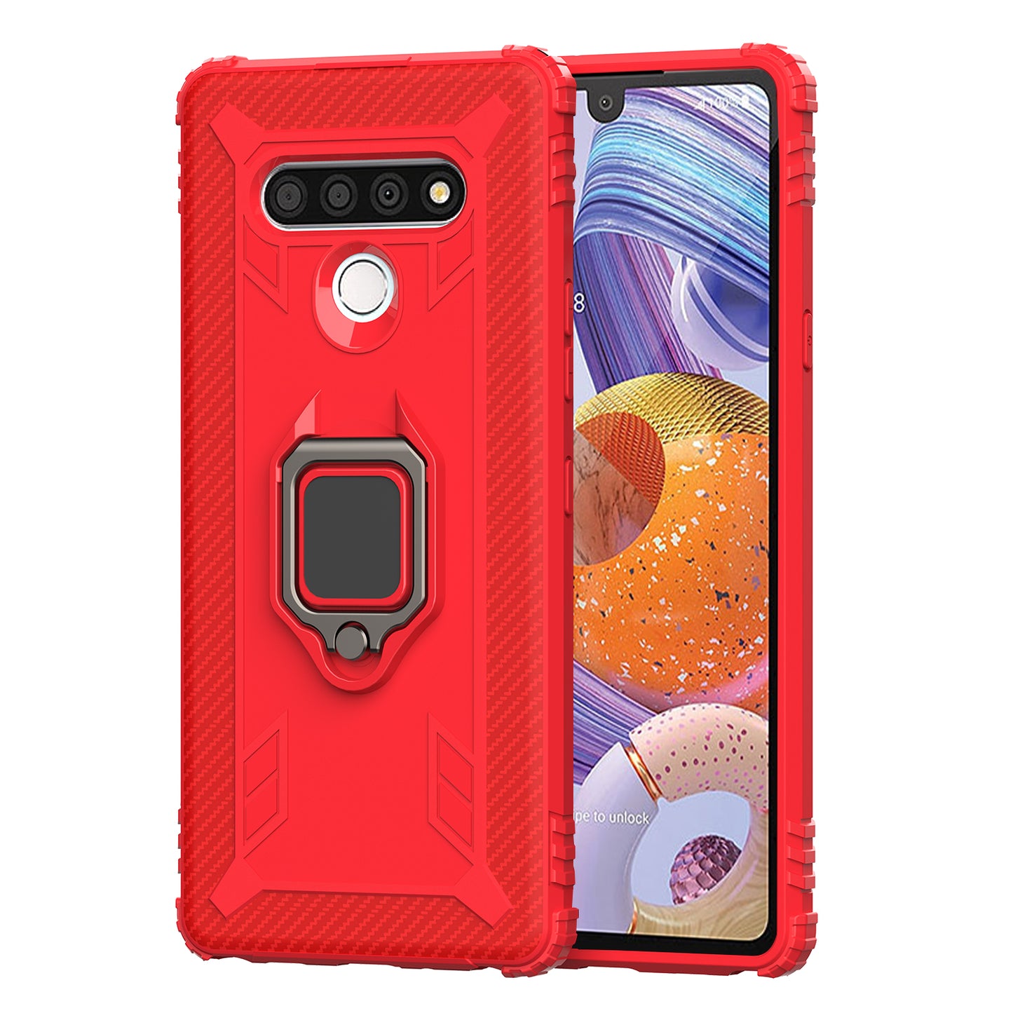 Finger Ring Kickstand TPU Shell Case for LG Stylo 6