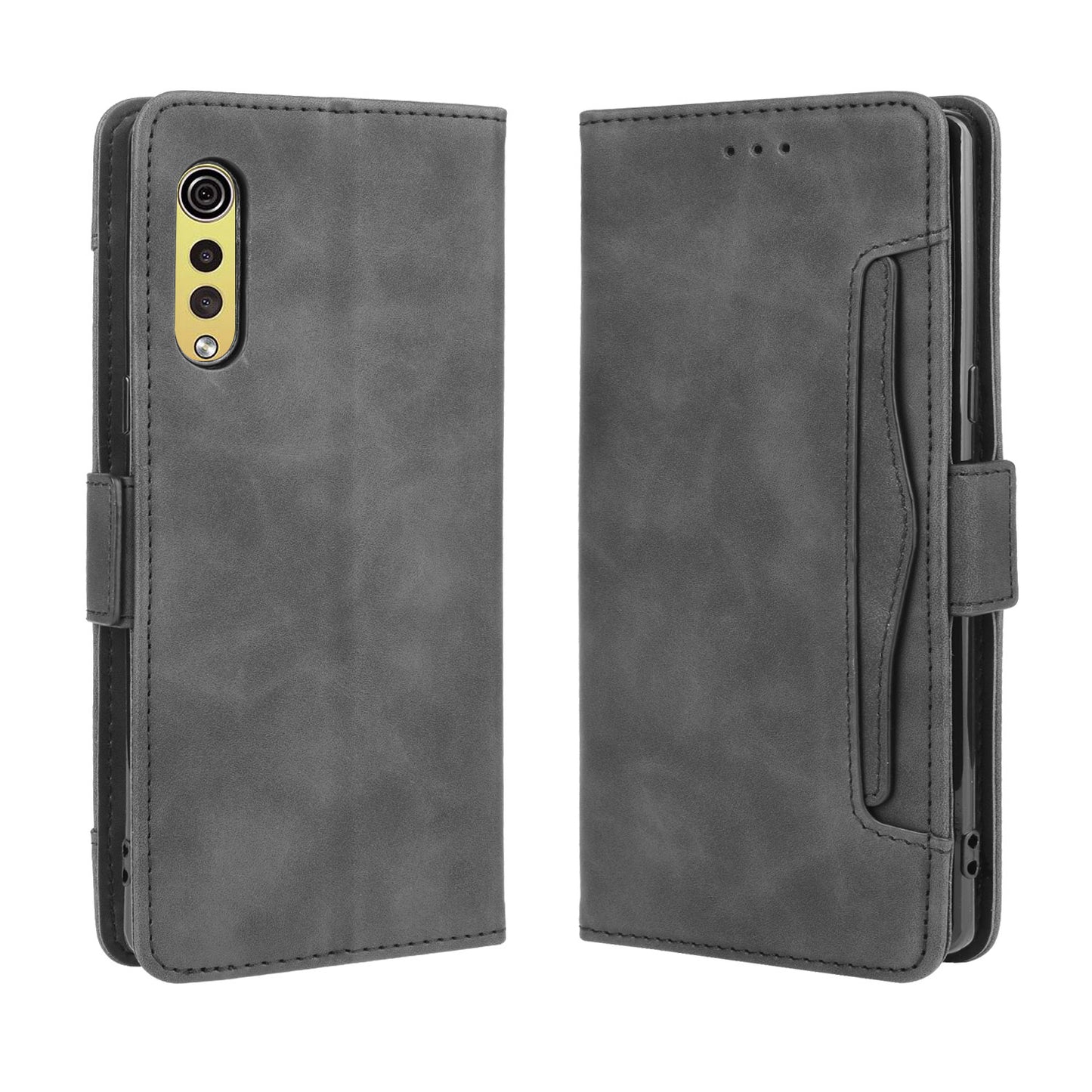 Wallet Leather Phone Case with Multiple Card Slots for LG Velvet