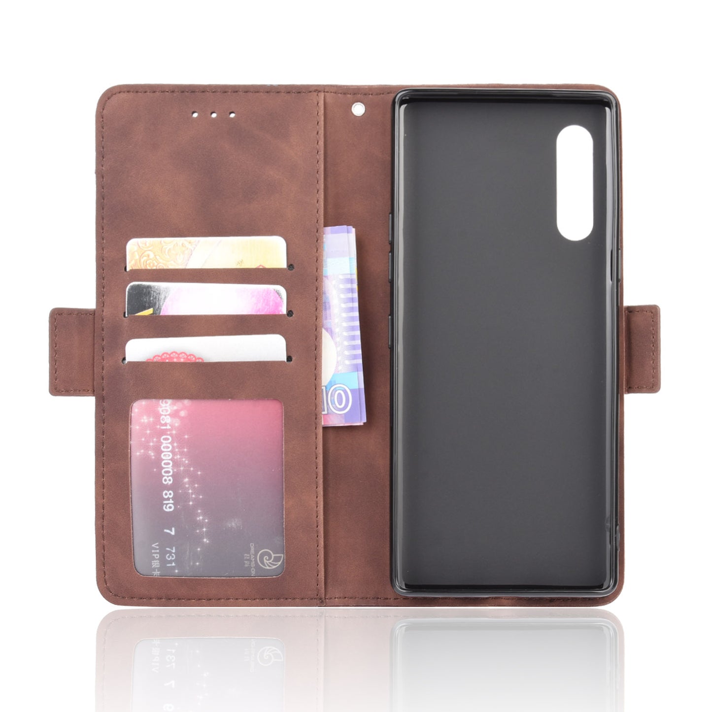 Wallet Leather Phone Case with Multiple Card Slots for LG Velvet