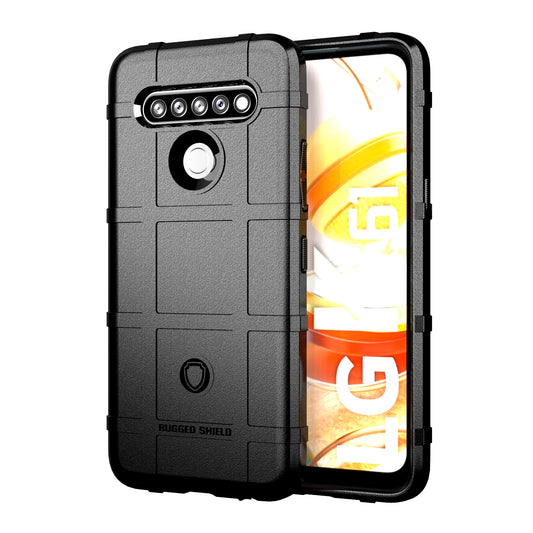 Rugged Shield Square Grid Texture TPU Cover for LG K61/Q61