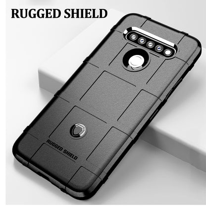 Rugged Shield Square Grid Texture TPU Cover for LG K61/Q61