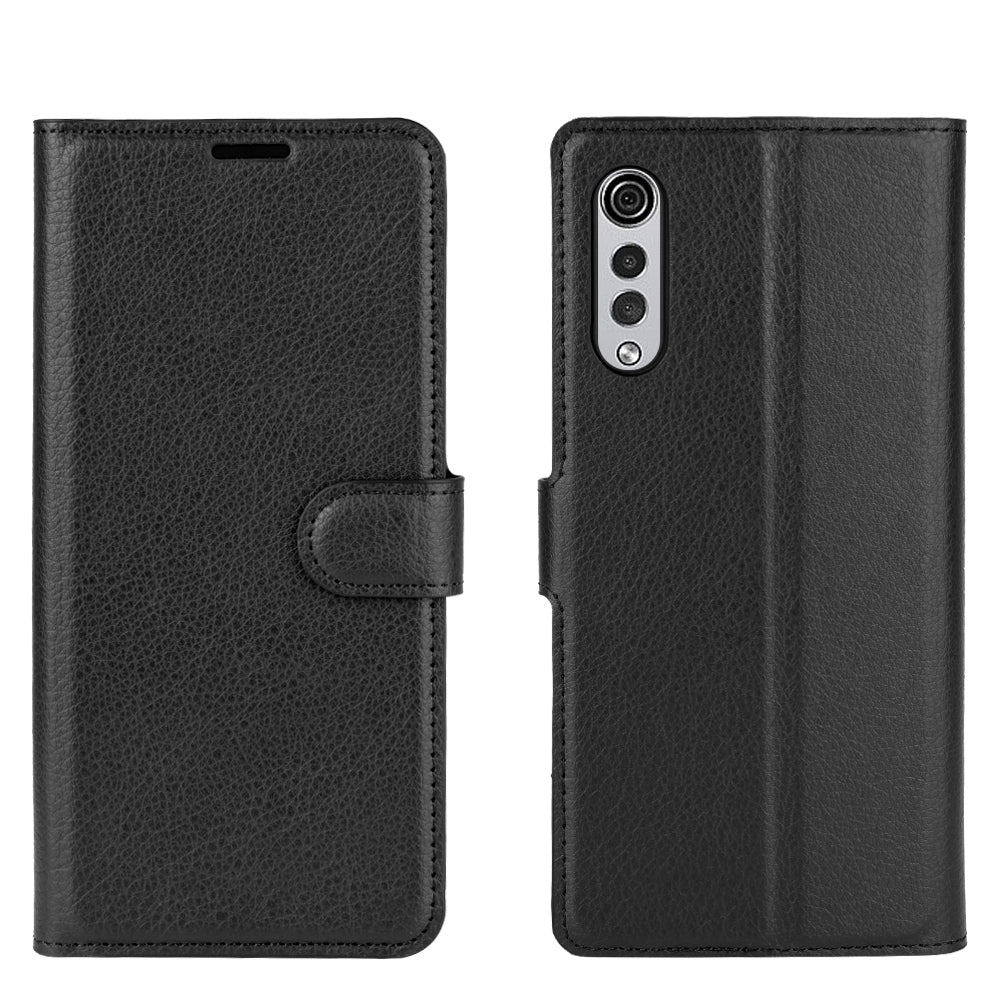 Litchi Skin Wallet Leather Stand Case for LG Velvet