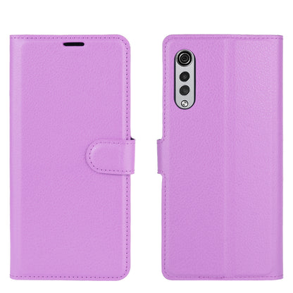 Litchi Skin Wallet Leather Stand Case for LG Velvet