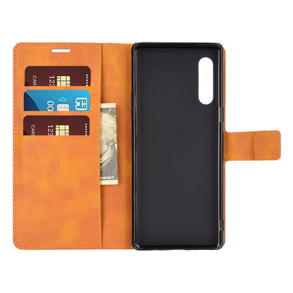 Leather Wallet Phone Stand Case with Magnetic Closure for LG Velvet