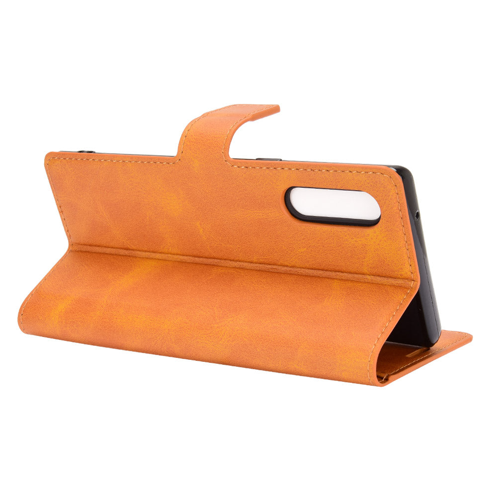 Leather Wallet Phone Stand Case with Magnetic Closure for LG Velvet