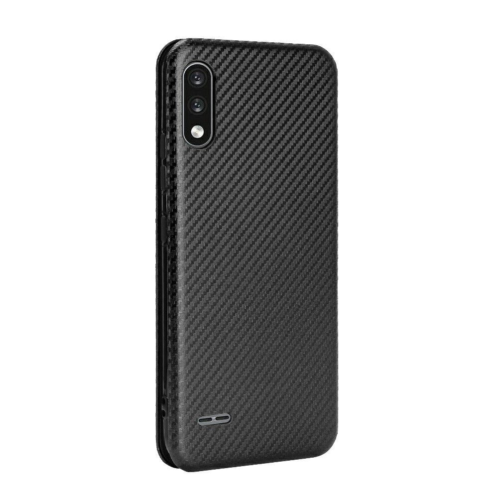 Carbon Fiber Skin Leather Auto-absorbed Phone Cover for LG K22