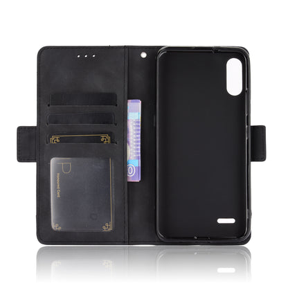 Leather Wallet Phone Cover Shell with Draw-Out Card Slots for LG K22