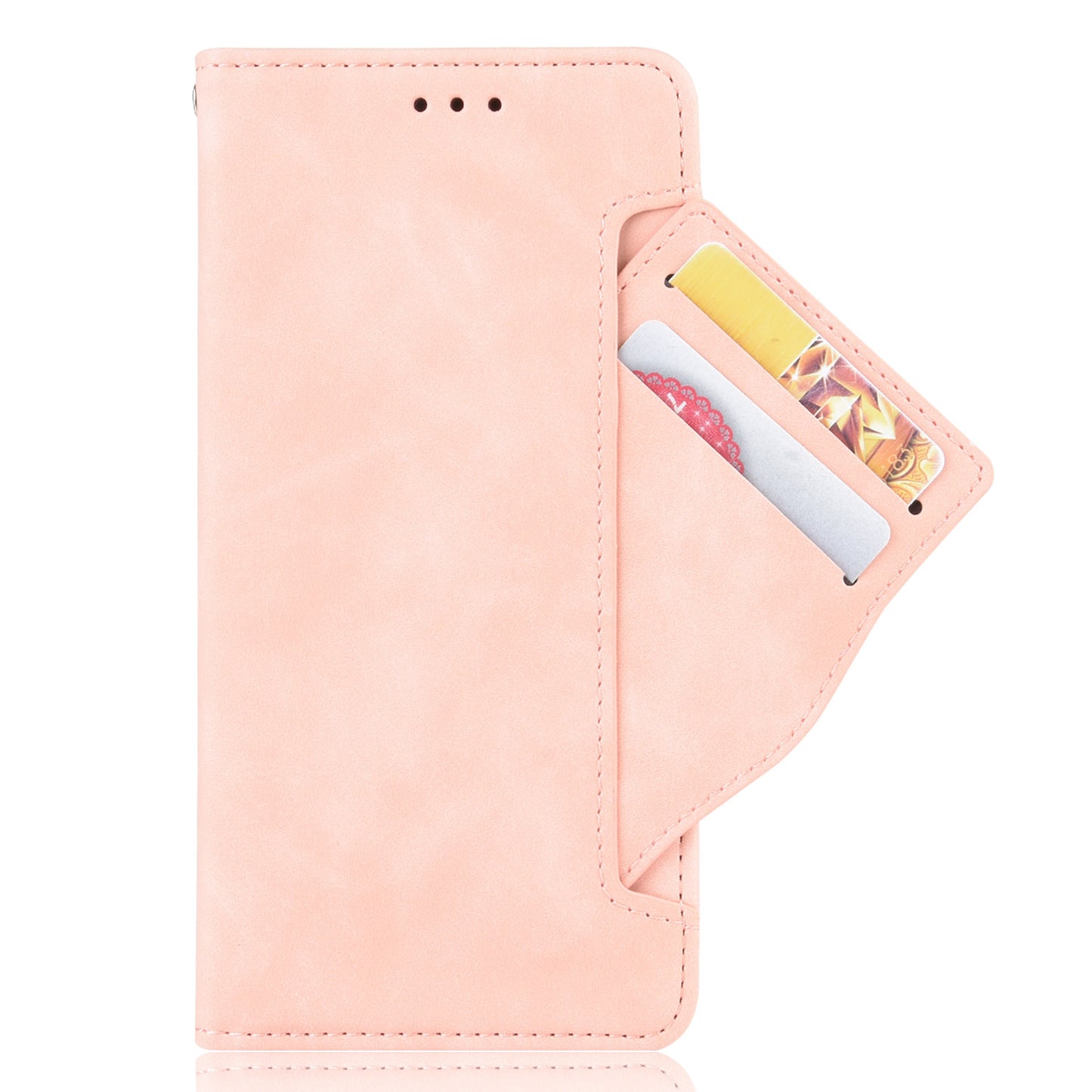 Leather Wallet Phone Cover Shell with Draw-Out Card Slots for LG K22