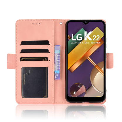 Leather Wallet Phone Cover Shell with Draw-Out Card Slots for LG K22