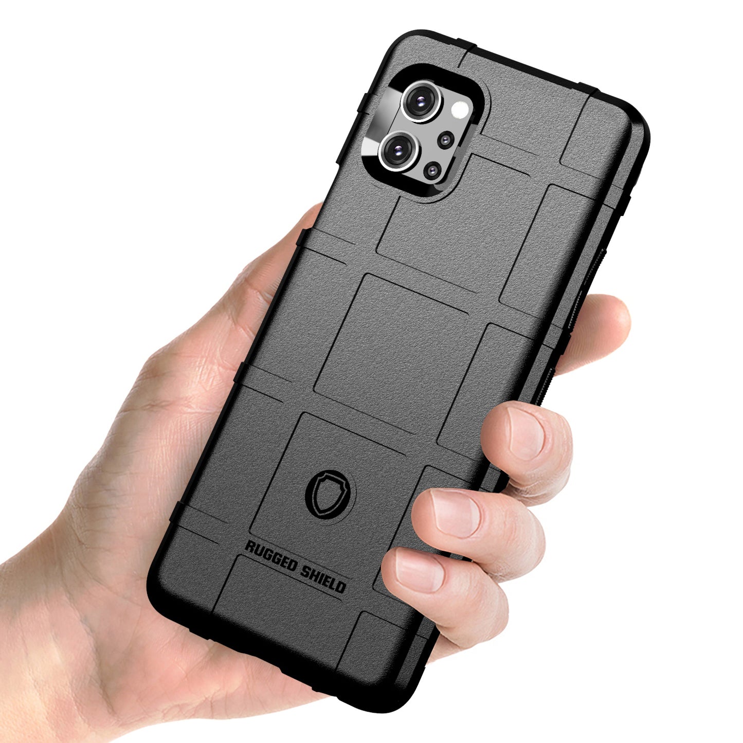 Rugged Shield Square Grid Texture TPU Case for LG K92 5G Protective Cover