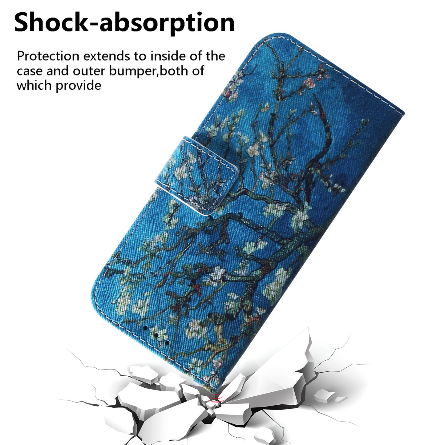 Pattern Printing Leather Case for LG K62/K52/Q52 Wallet Phone Cover with Lanyard