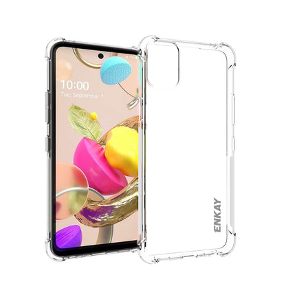 ENKAY Antislip 4 Corners Thickened Shockproof Clear TPU Case for LG K42