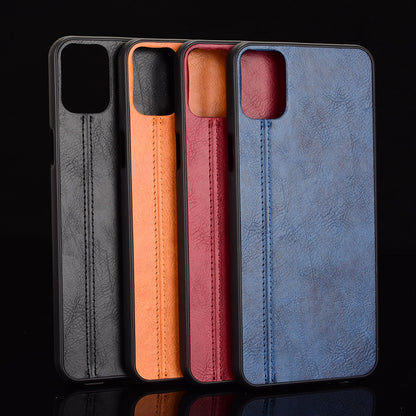 Full Protection Stitching Line Design PU Leather Coated Hybrid Cell Phone Case for LG K42