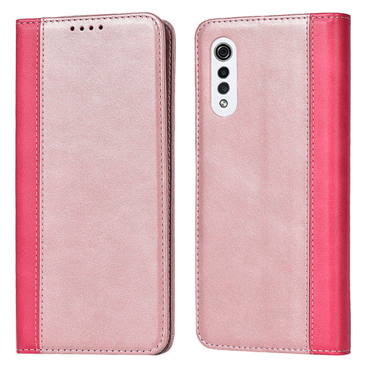 All-round Protection Auto-absorbed Bi-color Splicing Design Leather Wallet Case for LG VELVET 5G L-52A