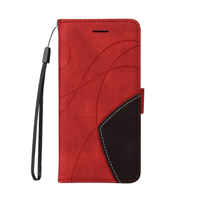 KT Leather Series-1 Folio Flip Drop-Resistant PU Leather Wallet Stand Case Cover with Wrist Strap for LG K42/K52/K62