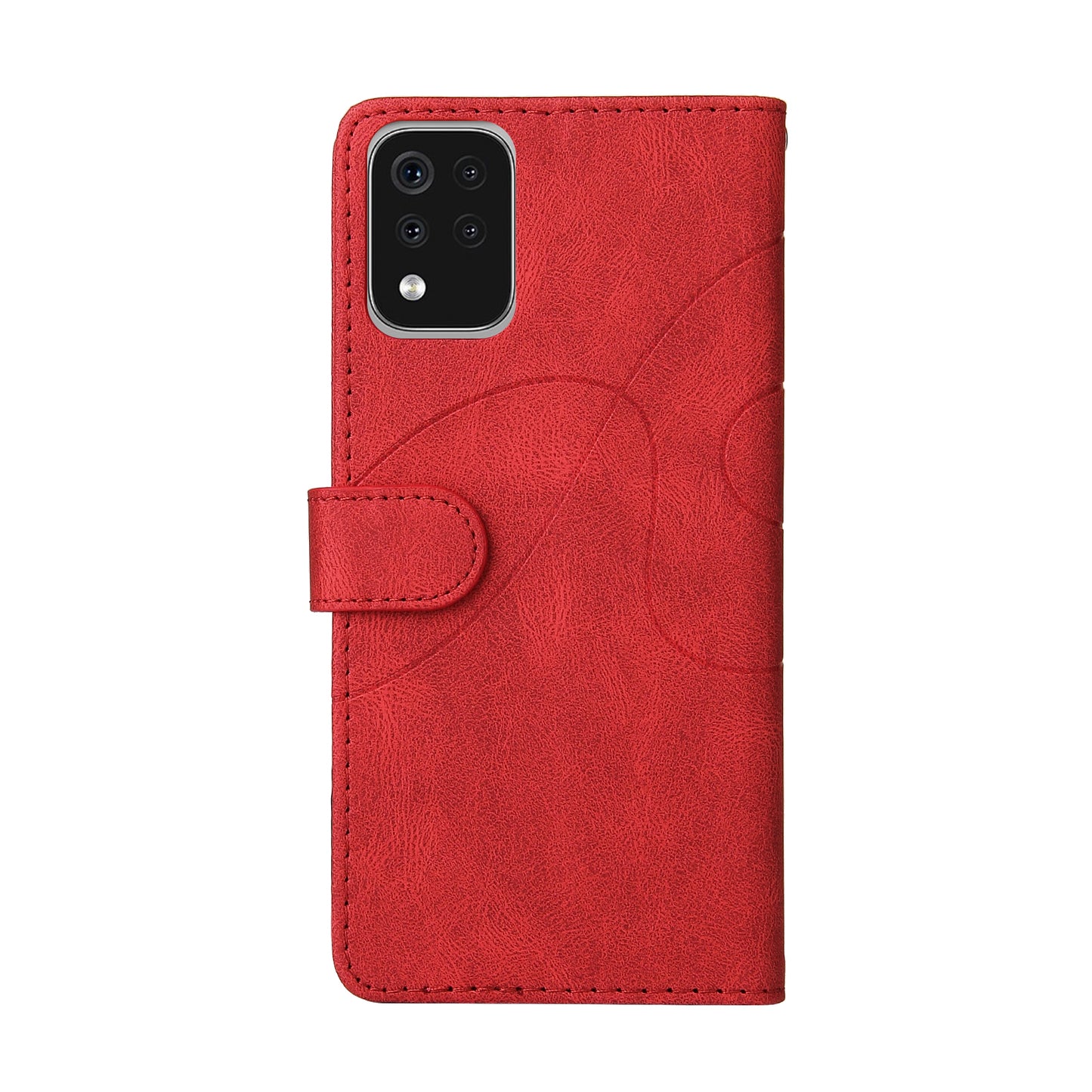 KT Leather Series-1 Folio Flip Drop-Resistant PU Leather Wallet Stand Case Cover with Wrist Strap for LG K42/K52/K62