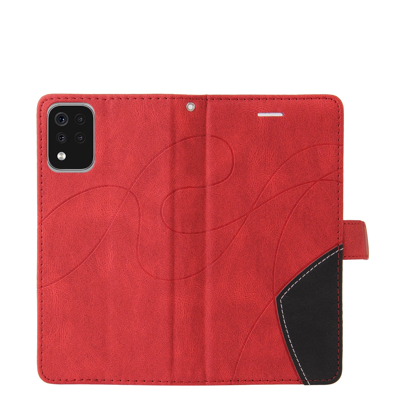 KT Leather Series-1 Folio Flip Drop-Resistant PU Leather Wallet Stand Case Cover with Wrist Strap for LG K42/K52/K62