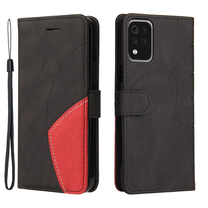 KT Leather Series-1 Folio Flip Drop-Resistant PU Leather Wallet Stand Case Cover with Wrist Strap for LG K42/K52/K62