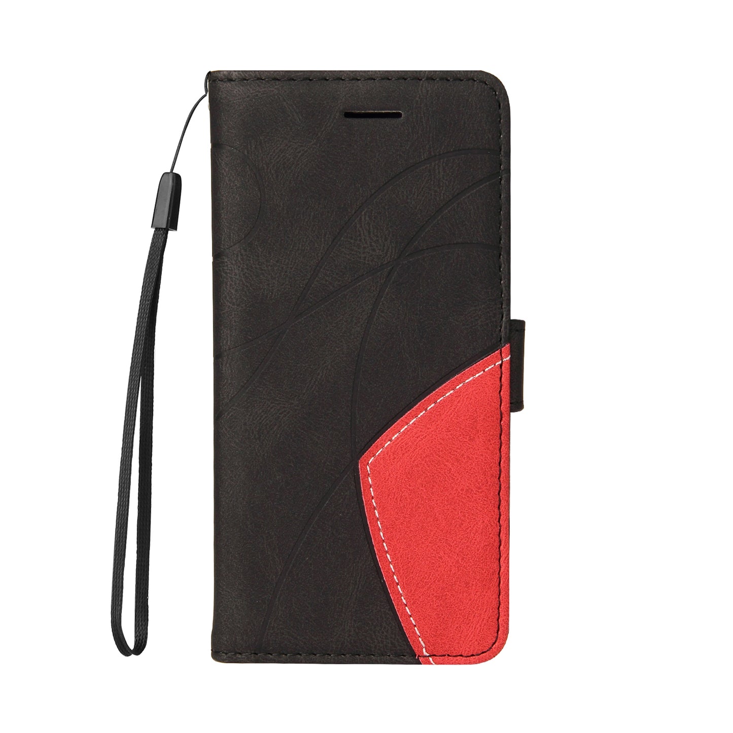 KT Leather Series-1 Folio Flip Drop-Resistant PU Leather Wallet Stand Case Cover with Wrist Strap for LG K42/K52/K62