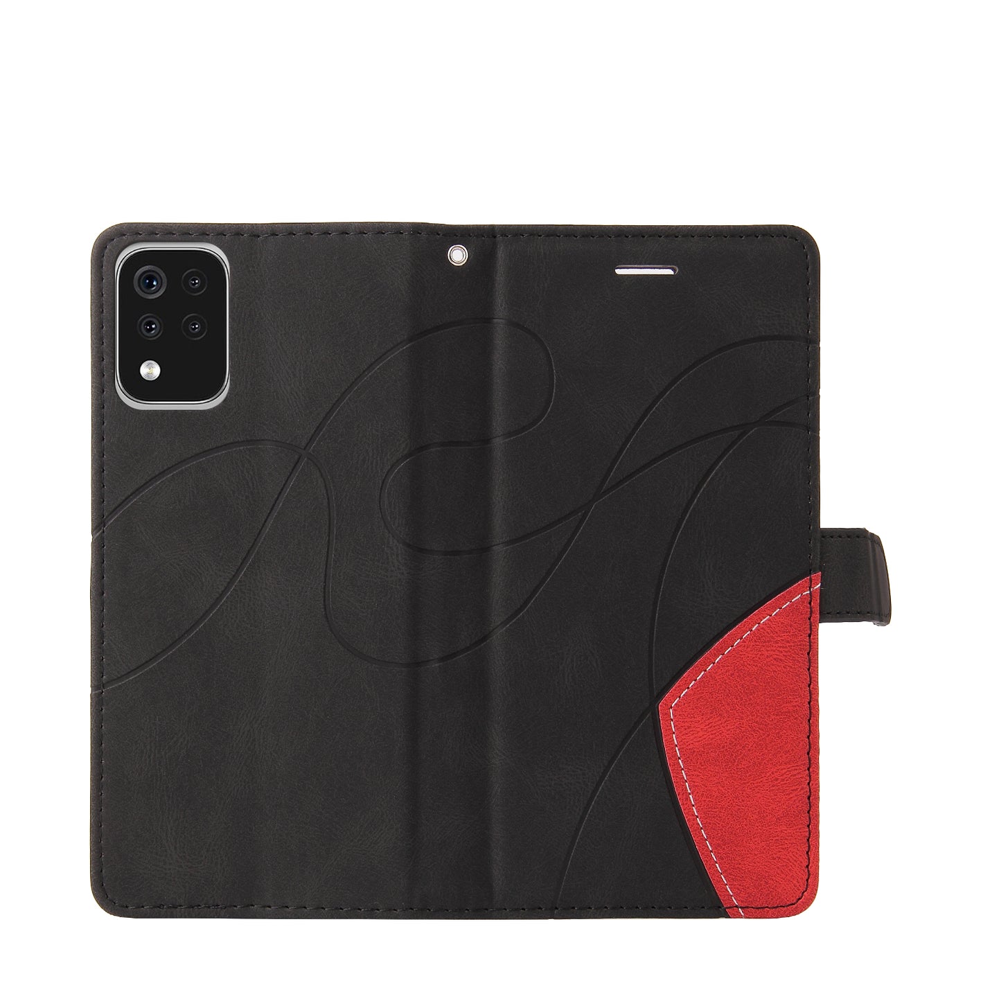 KT Leather Series-1 Folio Flip Drop-Resistant PU Leather Wallet Stand Case Cover with Wrist Strap for LG K42/K52/K62