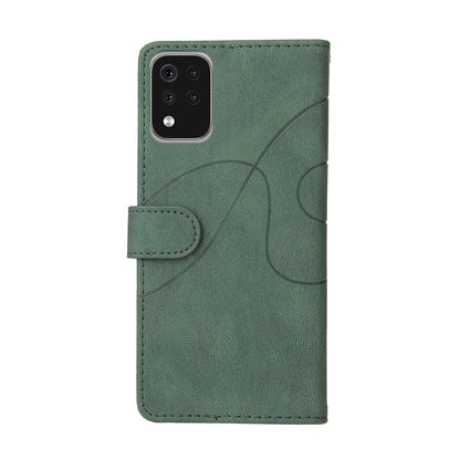 KT Leather Series-1 Folio Flip Drop-Resistant PU Leather Wallet Stand Case Cover with Wrist Strap for LG K42/K52/K62