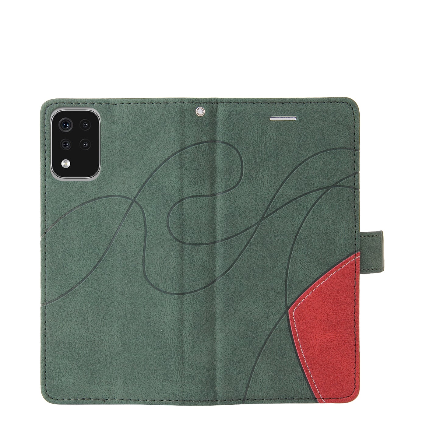 KT Leather Series-1 Folio Flip Drop-Resistant PU Leather Wallet Stand Case Cover with Wrist Strap for LG K42/K52/K62