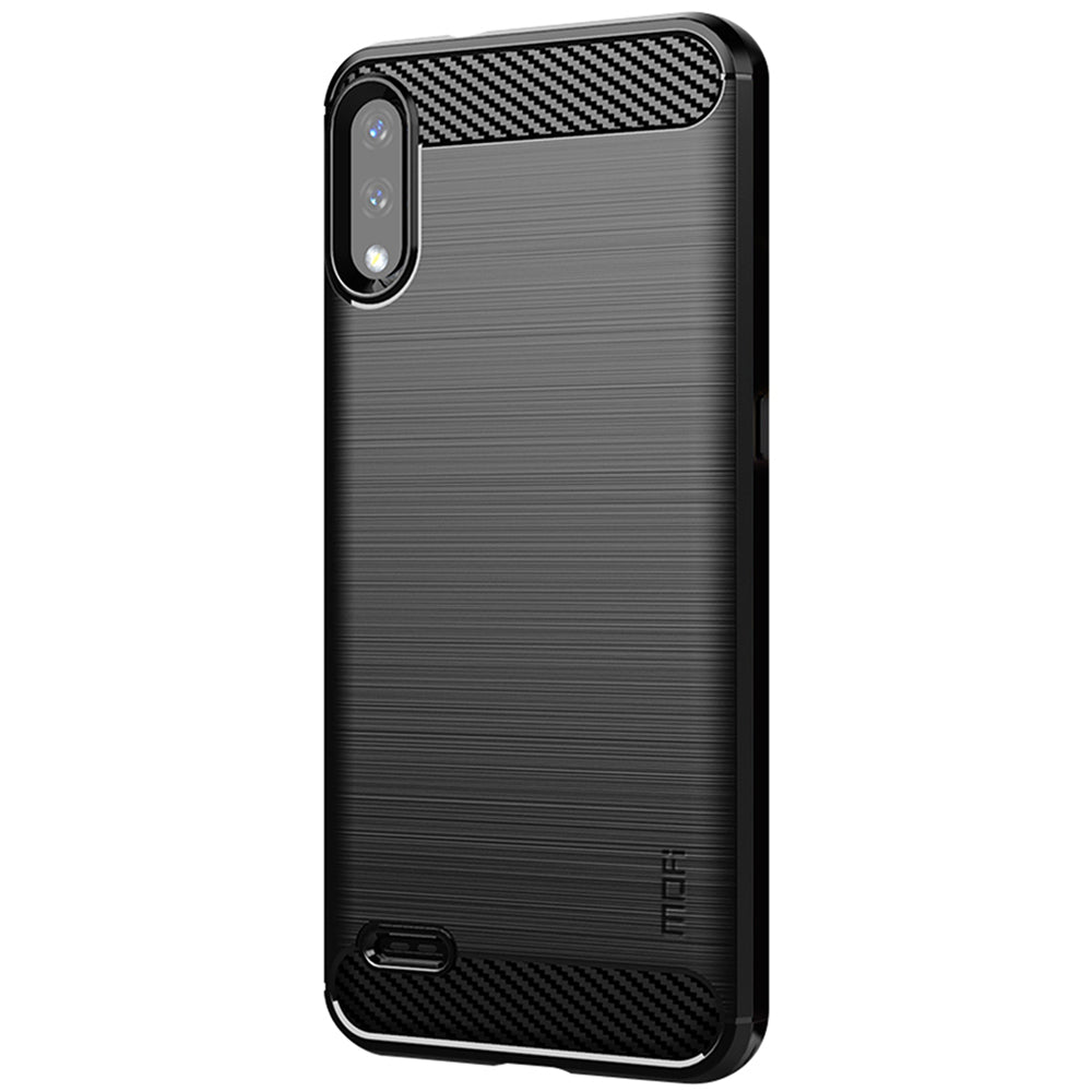 MOFI for LG K22/K22 Plus Anti-scratch Light Slim Protective Cover TPU Carbon Fiber Texture Brushed Surface Cell Phone Case