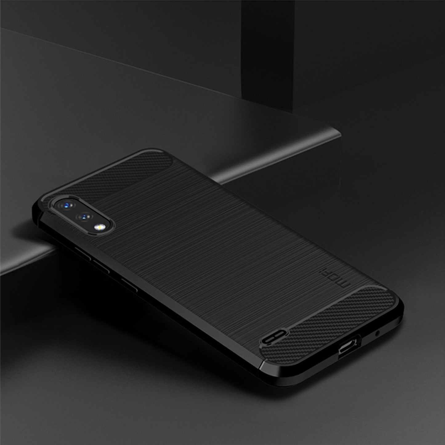 MOFI for LG K22/K22 Plus Anti-scratch Light Slim Protective Cover TPU Carbon Fiber Texture Brushed Surface Cell Phone Case