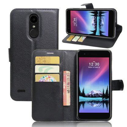 Litchi Grain 3 Card Holders Wallet Leather Case for LG K10 (2017) EU Version