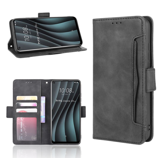 Multiple Card Slots Wallet Leather Cell Phone Case for HTC Desire 20 Pro