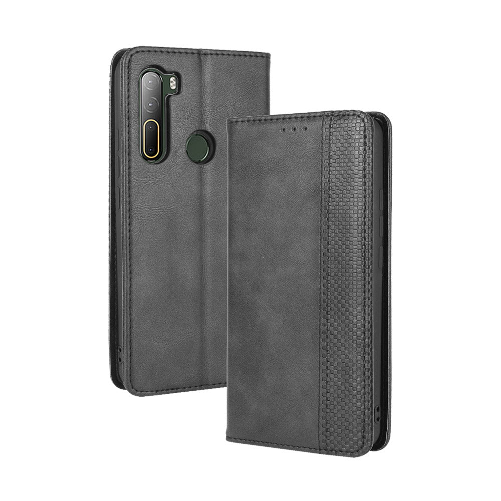 Vintage Style Wallet Leather Stand Case for HTC U20 5G (2020)