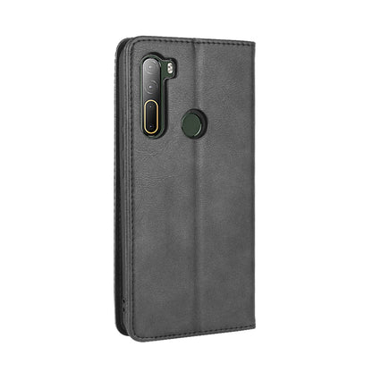 Vintage Style Wallet Leather Stand Case for HTC U20 5G (2020)