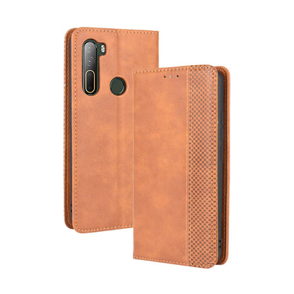 Vintage Style Wallet Leather Stand Case for HTC U20 5G (2020)