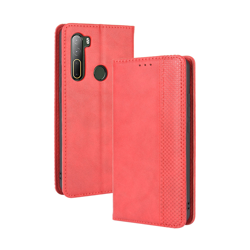 Vintage Style Wallet Leather Stand Case for HTC U20 5G (2020)