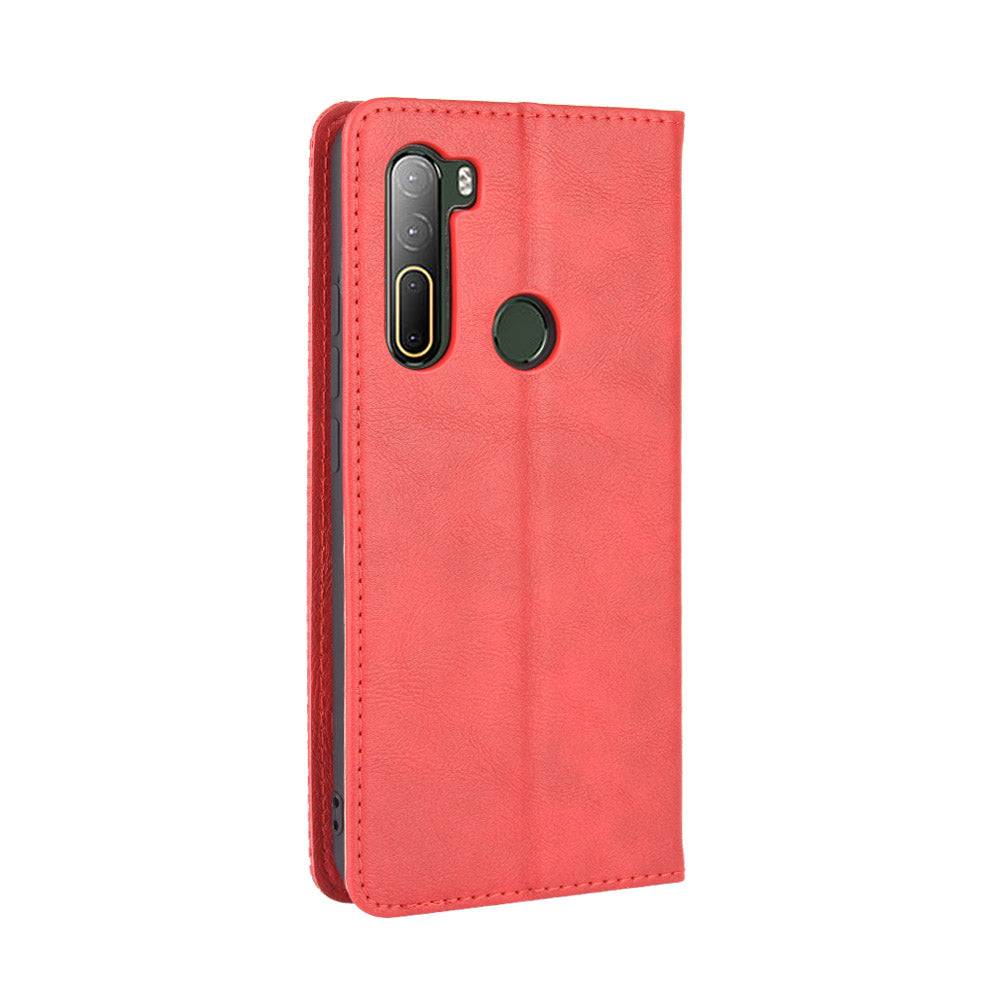 Vintage Style Wallet Leather Stand Case for HTC U20 5G (2020)