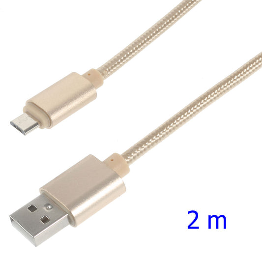 2m Woven Micro USB Data Sync Charge Cable for Samsung LG HTC Huawei etc