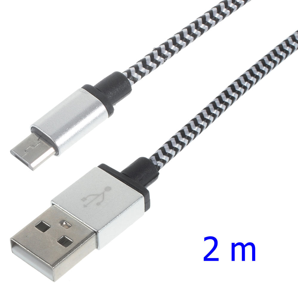 Woven Micro USB Data Sync Charge Cable for Samsung HTC LG Sony