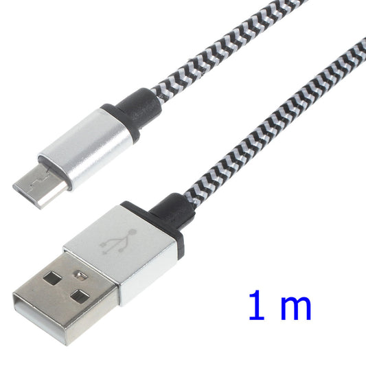 1M Woven Micro USB Data Sync Charge Cable for Samsung HTC LG Sony