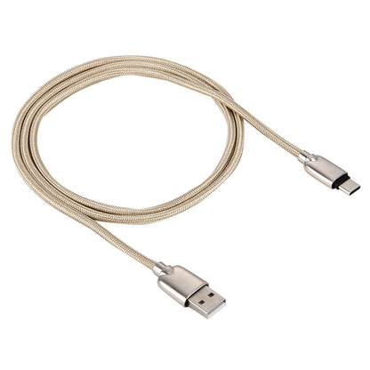 1m Zinc Alloy Woven USB Type-c Charging Data Cable for HTC 10/LG G5