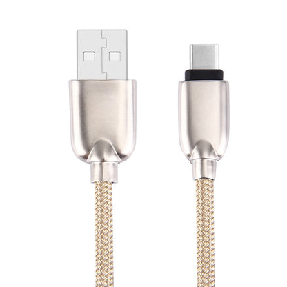 1m Zinc Alloy Woven USB Type-c Charging Data Cable for HTC 10/LG G5