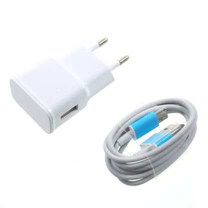 5V 2.1A Wall Charger Travel AC Adapter + 1M USB Type-C Cable