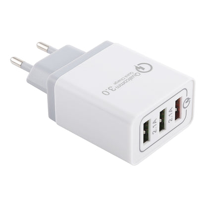 AR-QC-03 2.1A Fast Charger Travel USB Wall Charger Adapter with 3 Ports