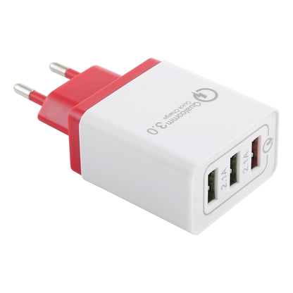 AR-QC-03 2.1A Fast Charger Travel USB Wall Charger Adapter with 3 Ports