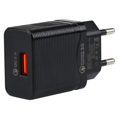 LZ-728 2 in 1 QC 3.0 18W [EU Plug] Travel Charger + USB to Lightning 8 Pin Data Cable, 1m