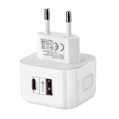 YSY-6087 PD 20W+QC 3.0 Dual Port Wall Charger Travel Power Adapter